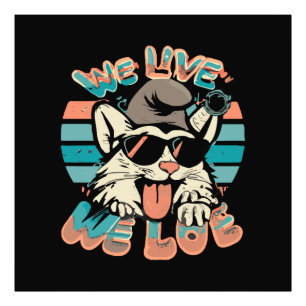Smurf Cat - We Live We Love Photo Print
