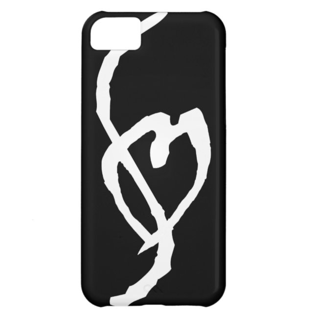 Smut Mark White on Black iPhone 5c Case (Back)