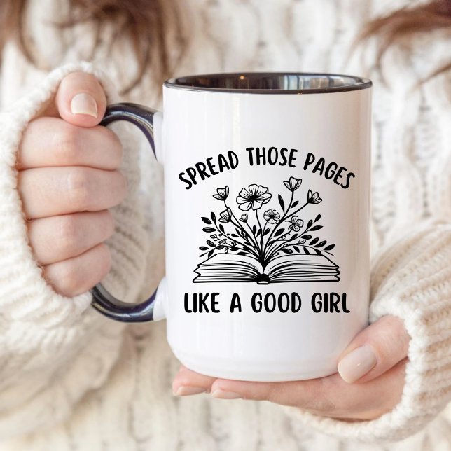 Smut Reader, SPREAD THOSE PAGES LIKE A GOOD GIRL Mug (Creator Uploaded)