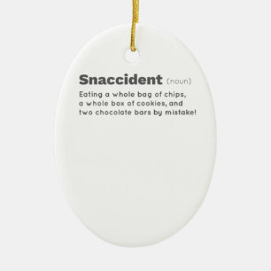 Snaccident Chips Chocolate Cookie Lover Snack Ceramic Tree Decoration