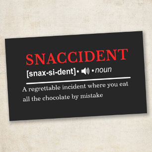 Snaccident - Customisable Dictionary Definition Rectangular Sticker