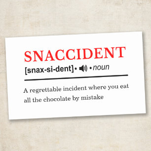 Snaccident - Customisable Dictionary Definition Rectangular Sticker