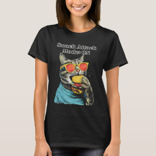 Snack Attack Cat for Foodie & Cat Lovers T-Shirt