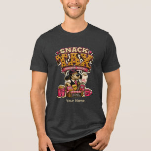 Snack Attack Hungry Mode Personalised Funny Food Tri-Blend Shirt