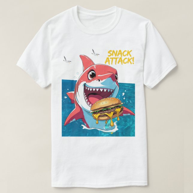 Snack Attack Shark T-Shirt (Design Front)