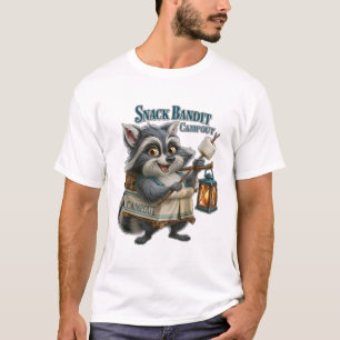 Snack Bandit Campout Funny Racoon Camping T-Shirt