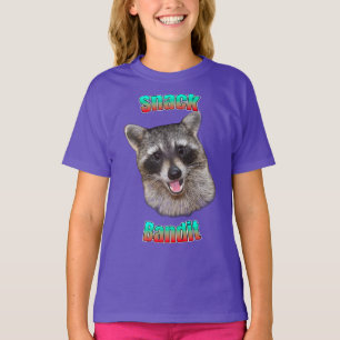 Snack Bandit Funny Racoon Kids T-Shirt