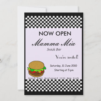 Snack Bar Opening Party Invitation