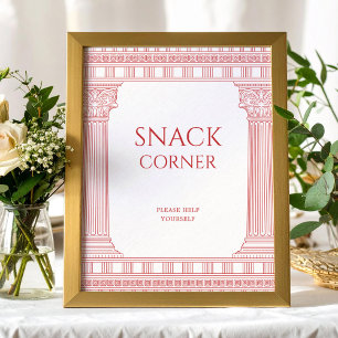 Snack bar poster for goddess party