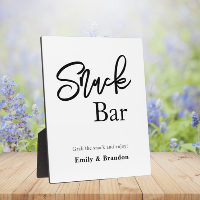 Snack bar wedding sign Tabletop Plaque (Creator Uploaded)