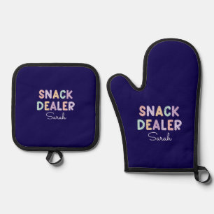 Snack dealer funny mom Mothers Day Gift Oven Mitt & Pot Holder Set