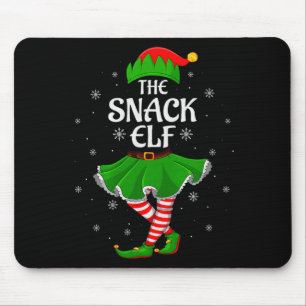 Snack Elf Christmas Family Girls Women Elf Squad X Mouse Pad