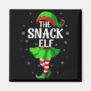 Snack Elf Christmas Girls Women Elf Squad Xmas Fam Magnet