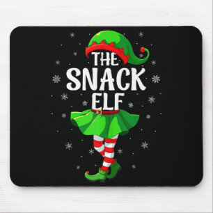 Snack Elf Christmas Girls Women Elf Squad Xmas Fam Mouse Pad