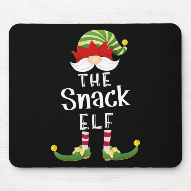Snack Elf Group Christmas Funny Pajama Party  Mouse Pad (Front)