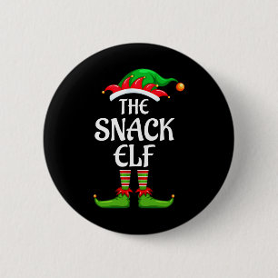 Snack Elf Matching Family Group Christmas Party  6 Cm Round Badge