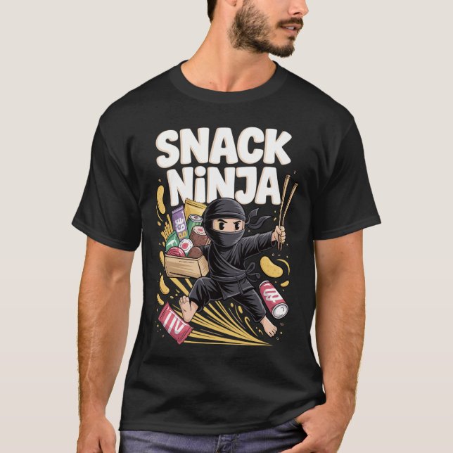 Snack Ninja - attack of delicacies T-Shirt (Front)