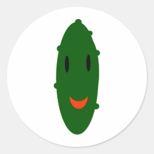 Snack Pickle Classic Round Sticker