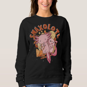 Snack Salamander Snaxolotl Amphibian Animal Axolo Sweatshirt
