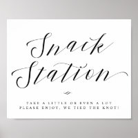 Snack Station Chic Bridal Shower or Wedding Sign