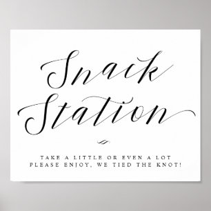 Snack Station Chic Bridal Shower or Wedding Sign