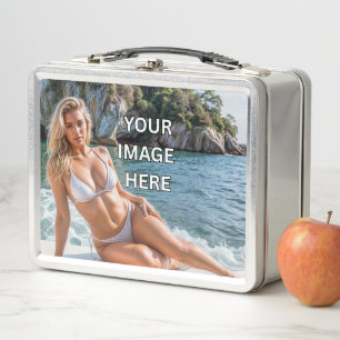 SNACK TIME! 🍱 Add Text or Image Metal Lunchbox
