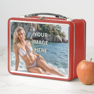 SNACK TIME! 🍱 Add Text or Image Metal Lunchbox