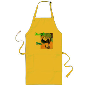 "Snack Time" Blue & Yellow Macaw Fine Art Apron
