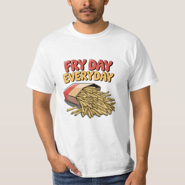 Snack Time Graphics for French Fry Fans T-Shirt (Front)
