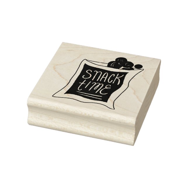 Snack Time Rubber Stamp (Stamp)