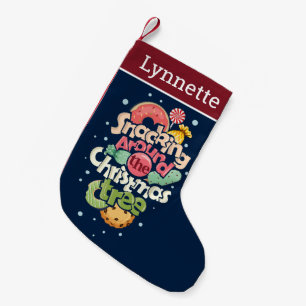 Snacking Around The Christmas Tree Holiday Small Christmas Stocking