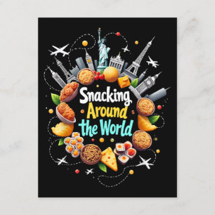 Snacking Around The World Fast Food Travel Travele Enclosure Card