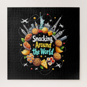 Snacking Around The World Fast Food Travel Travele Jigsaw Puzzle