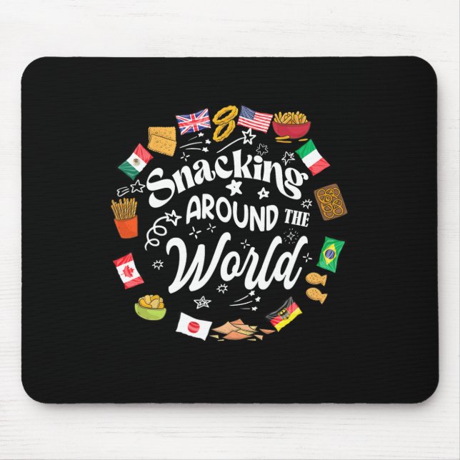 Snacking Around The World Vacation Snacking Showca Mouse Pad (Front)