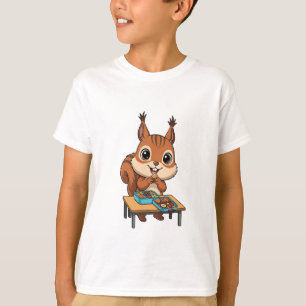 Snacking Squirrel Table Treats Kids T-Shirt