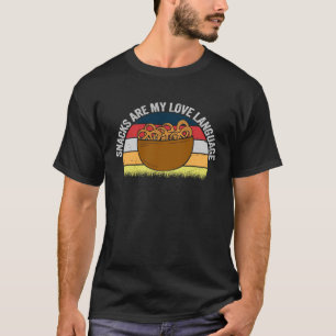 Snacks Are My Love Language Candy Shop Funny Pretz T-Shirt