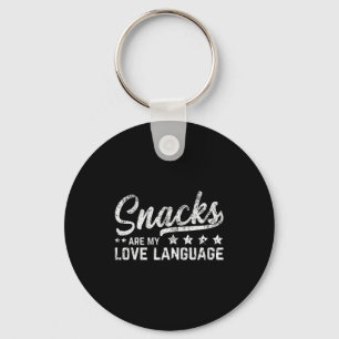 Snacks Are My Love Language Valentine Day Food Lov Key Ring