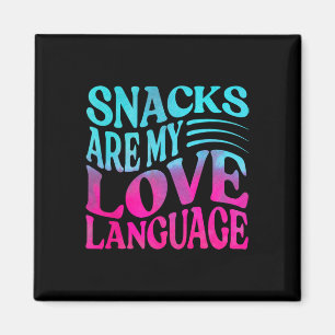 Snacks Are My Love Language Valentine Day Kids Boy Magnet