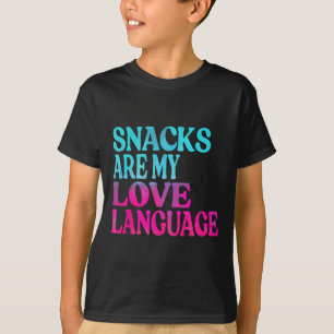 Snacks Are My Love Language Valentine Day Kids Boy T-Shirt