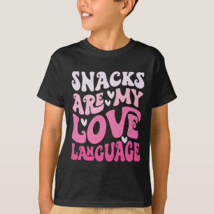 Snacks Are My Love Language Valentine Day Kids Boy T-Shirt
