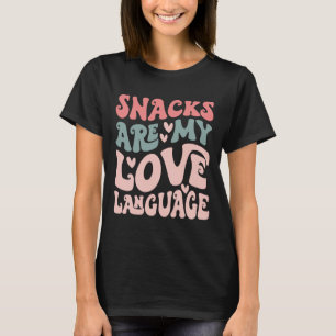 Snacks Are My Love Language Valentine Day Kids Boy T-Shirt