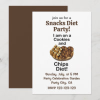 Snacks I am On Cookies And Chips Diet Funny Party