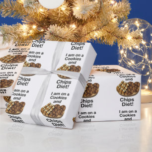 Snacks I am On Cookies And Chips Diet Funny Party Wrapping Paper