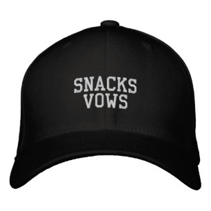 Snacks Over Vows, Funny Gift Wedding Photographs Embroidered Hat
