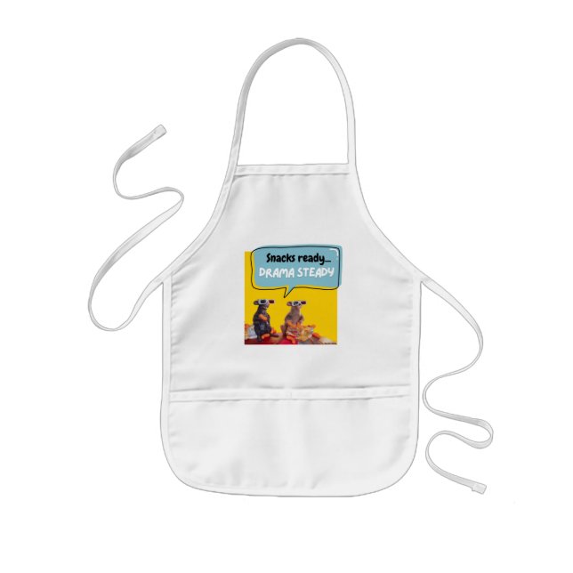 Snacks Ready, Drama Steady Kids Apron (Front)
