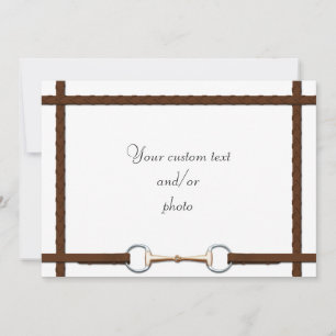Snaffle Bit & Laced Reins All-Purpose Photo Holiday Card