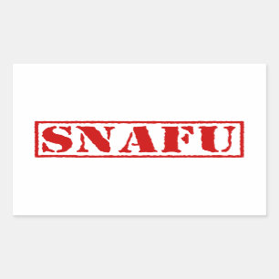 SNAFU RECTANGULAR STICKER