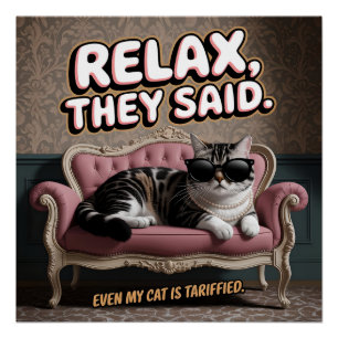 Snag Relaxed Cat Gift for Pet Lovers Now Poster