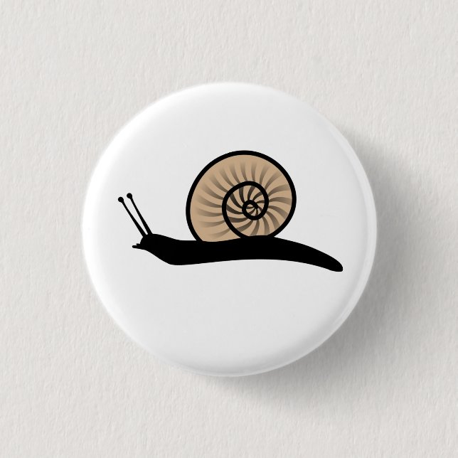 Snail 3 Cm Round Badge (Front)