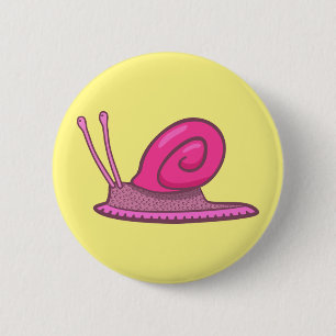 Snail 6 Cm Round Badge